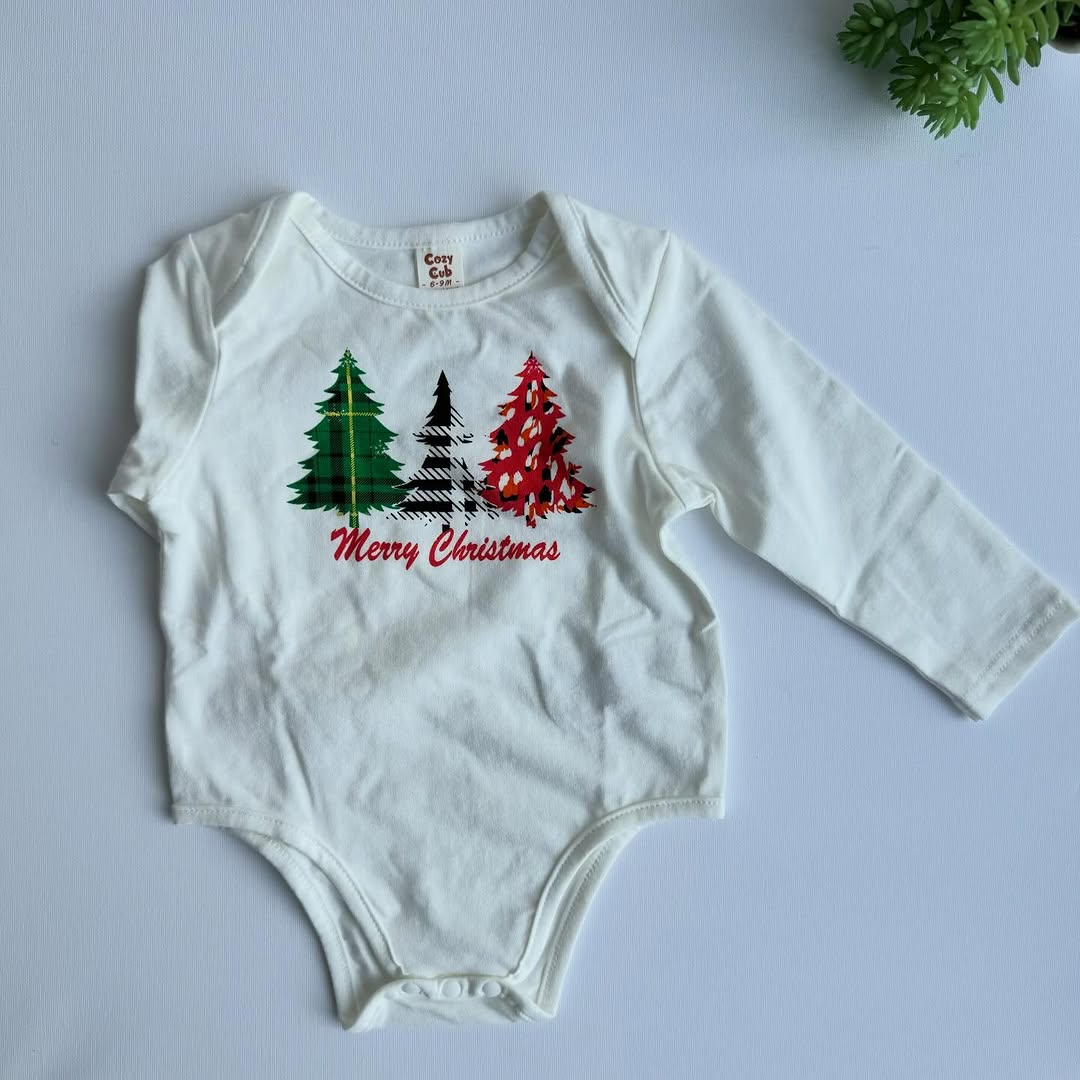 Merry Christmas Trees Bodysuit